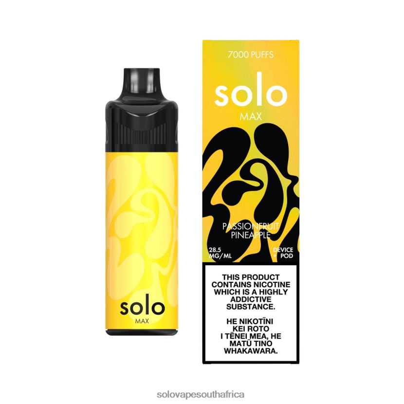 Solo MAX Pod Kit Passionfruit Pineapple | Solo Disposable Vape Review JL8L2F69